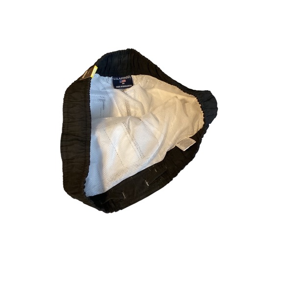 US Apparel Mens Swim Trunks Shorts Medium Black White Stars Palm Tree Print - Picture 4 of 5